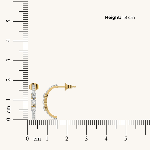 Unbroken Bond Pure Gold Lab Diamond Hoop Earrings