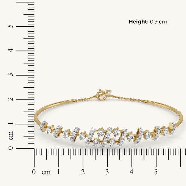 Always Near Pure Gold Lab Grown Diamond Bangle