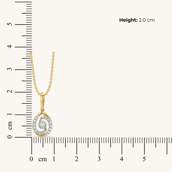 Draped Elegance Pure Gold Lab GrownDiamond Pendant