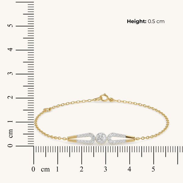 Stiletto Edge Pure Gold Lab Diamond Bracelet