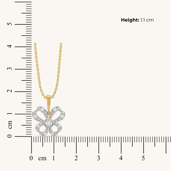 Organza Butterfly Pure Gold Lab Diamond Pendant