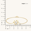Organza Butterfly Pure Gold Lab Diamond Bracelet