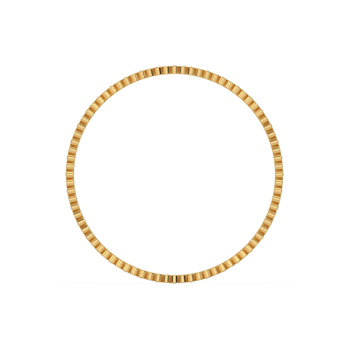 Beaded 18kt Gold Vermeil Lab Grown Diamond Bangle 