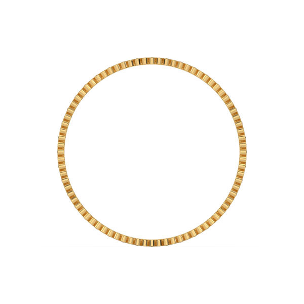 Beaded 18kt Gold Vermeil Lab Grown Diamond Bangle 