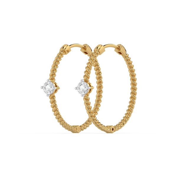 Lukson Twist of Fate Lab Grown Diamond Solitaire Earrings for Women 