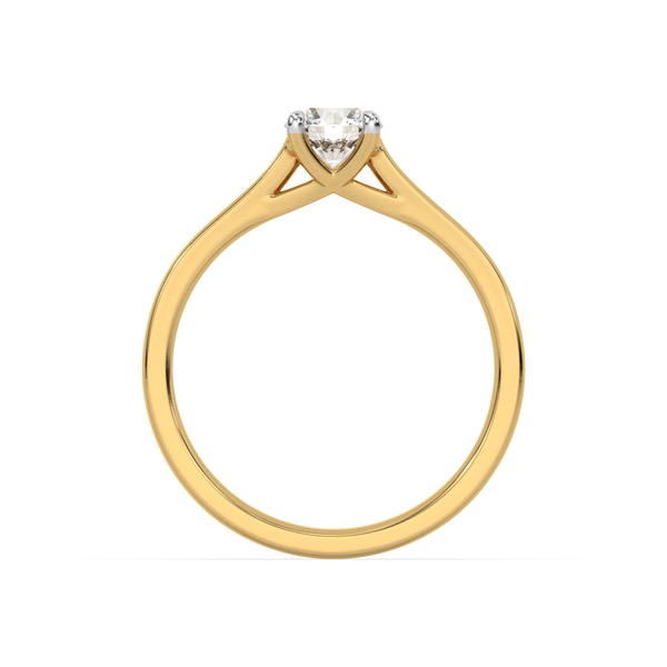Lukson Classic Gold Vermeil Lab Grown Diamond Solitaire Ring