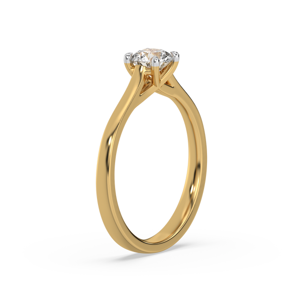 Lukson Classic Gold Vermeil Lab Grown Diamond Solitaire Ring for Women