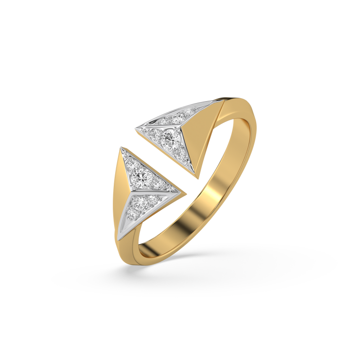 Prism Point Ring - 18kt Gold Vermeil Lab Grown Diamond