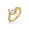 Lukson Curved Elegance Lab Grown Diamond Solitaire Ring in India