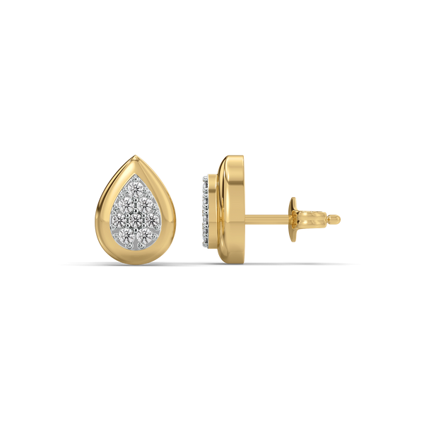 Lukson | Glistening Raindrop Lab Grown Diamond Stud Earrings