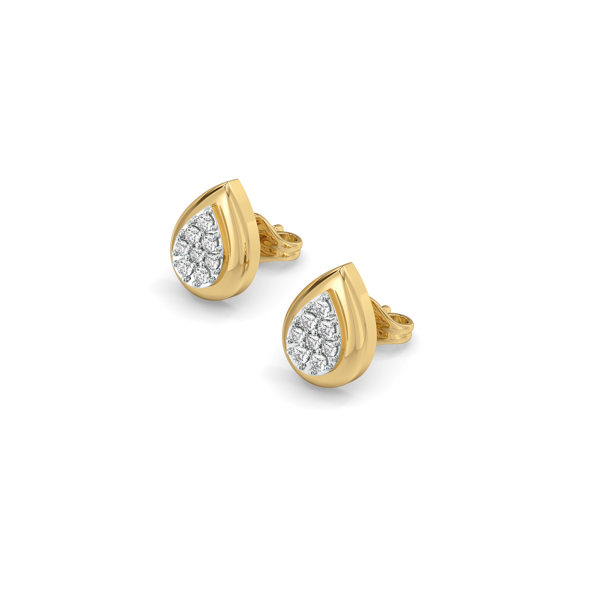 Glistening Raindrop - Lab Diamond Stud Earrings