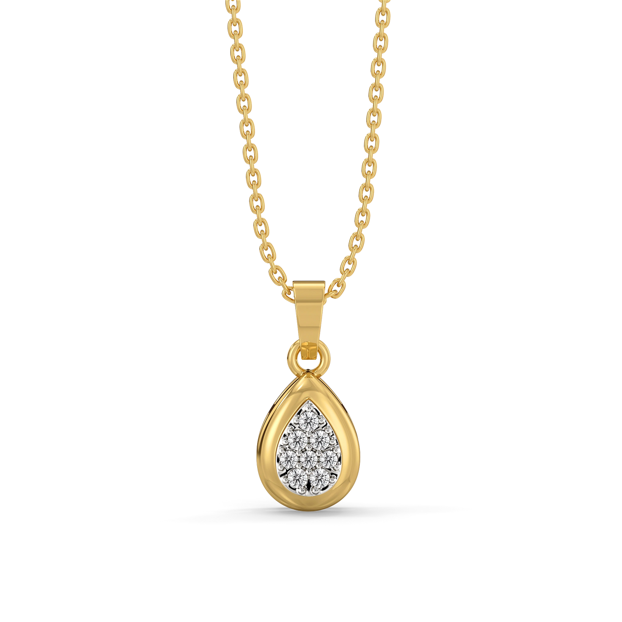 Glistening Raindrop - Lab Diamond Pendant Necklace