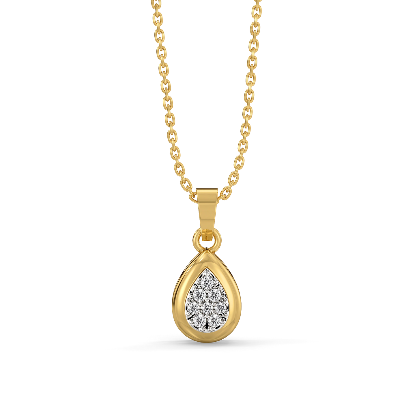 Glistening Raindrop - Lab Diamond Pendant