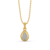 Lukson Glistening Raindrop Lab Grown Diamond Pendant Necklace