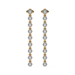 Lustrous Bezel - Lab Diamond Drop Earrings