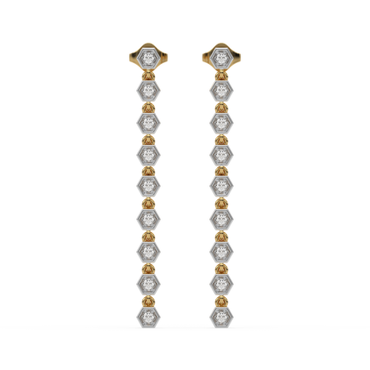 Lustrous Bezel Drop Earrings