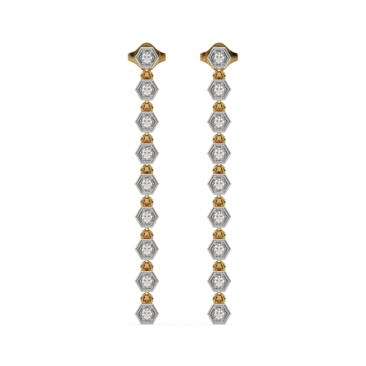 Lustrous Bezel Drop Earrings