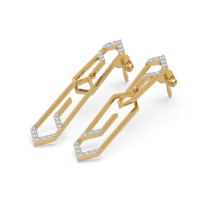 Groove Rhythm - Lab Diamond Drop Earrings