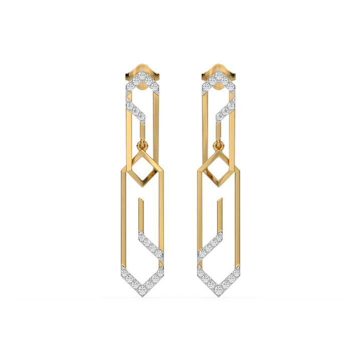 Groove Rhythm 18kt Gold Vermeil Lab Grown Diamond Drop Earrings