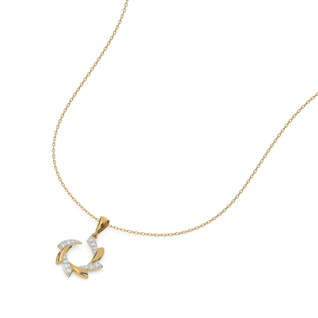Cocktail Swirl - Lab Diamond Pendant Necklace