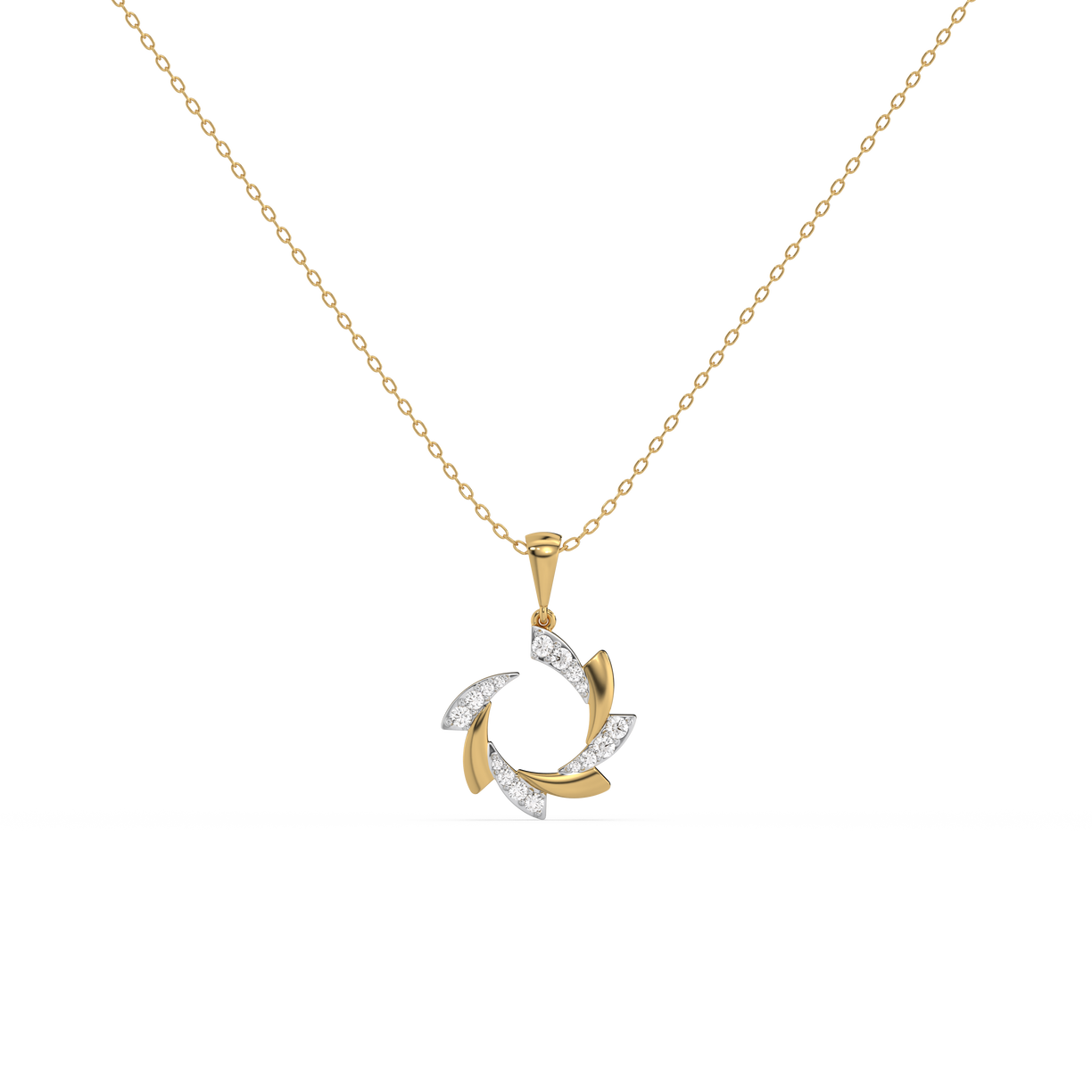 Cocktail Swirl - Lab Diamond Pendant Necklace