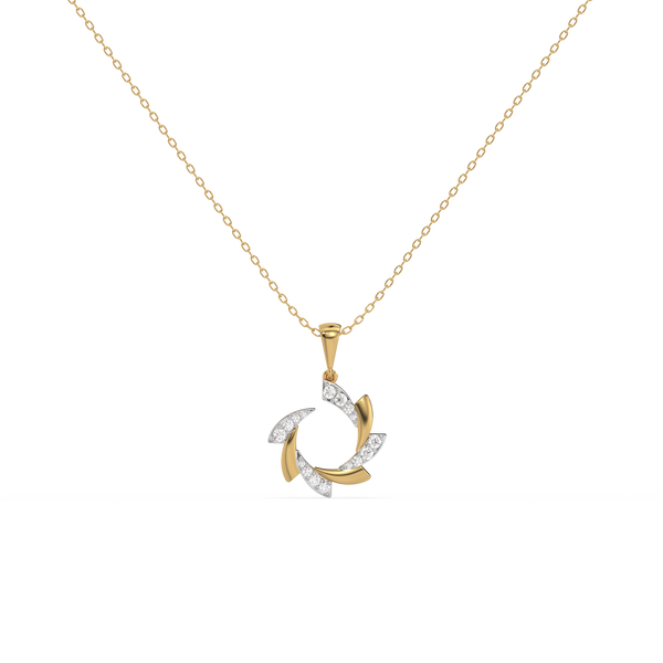 Cocktail Swirl Lab Grown Diamond Pendant Necklace - Lukson