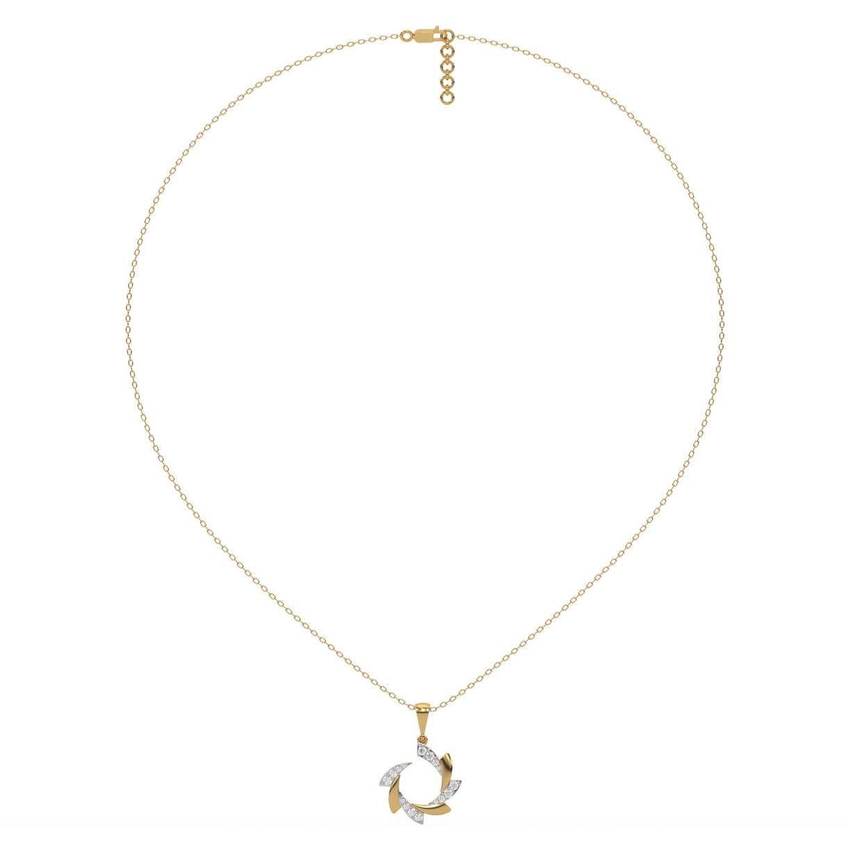 Cocktail Swirl - Lab Diamond Pendant Necklace