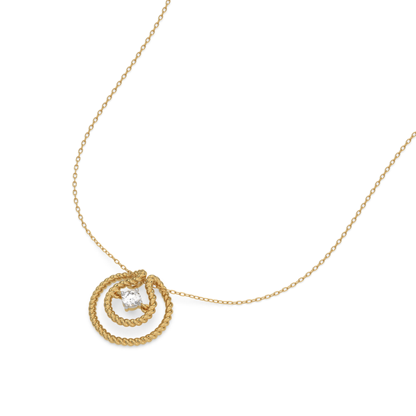 Lukson Twist of Fate - Lab Grown Diamond Solitaire Necklace
