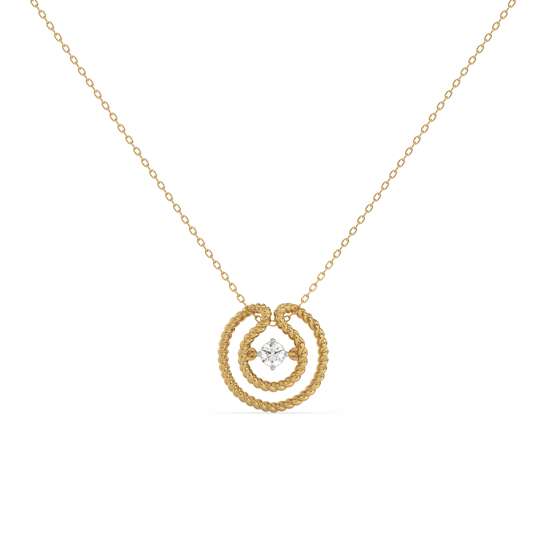 Twist of Fate Solitaire Necklace