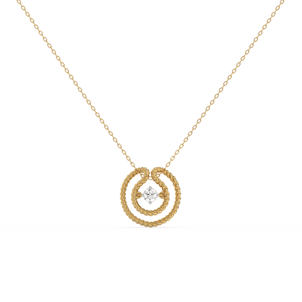 Twist of Fate - Lab Grown Diamond Solitaire Necklace - Lukson
