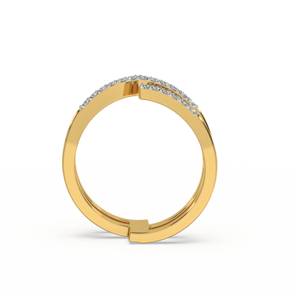 Edge Bold Cocktail Ring- 18kt Gold Vermeil Lab Grown Diamond Ring