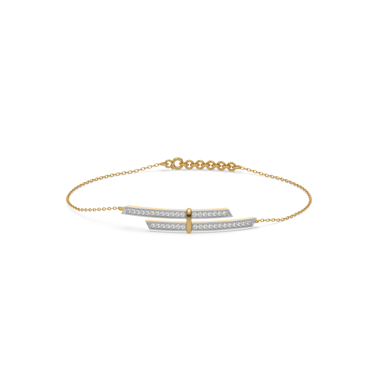 Edge of Elegance - 18kt Gold Vermeil Lab Grown Diamond Bracelet