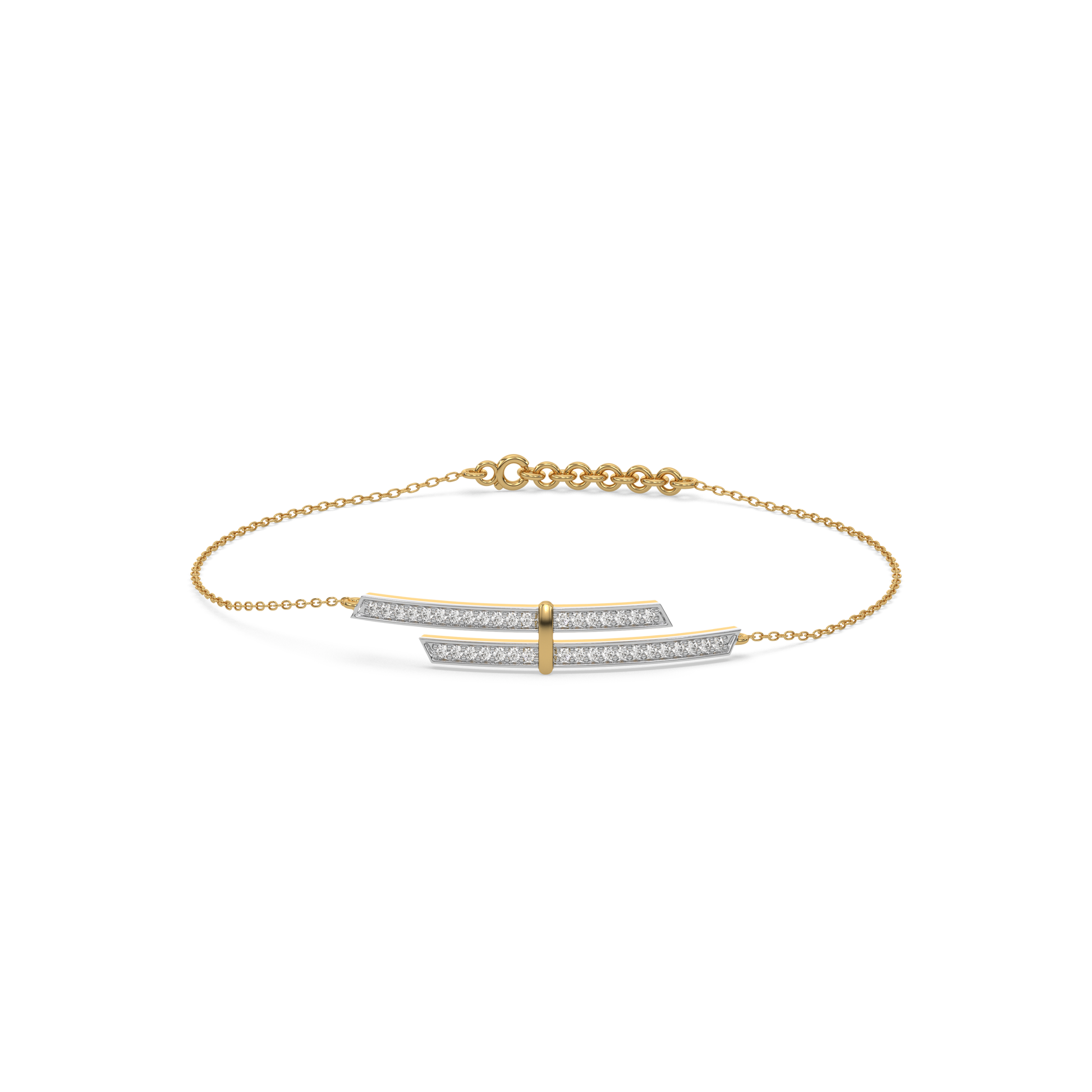 Edge of Elegance - 18kt Gold Vermeil Lab Grown Diamond Bracelet