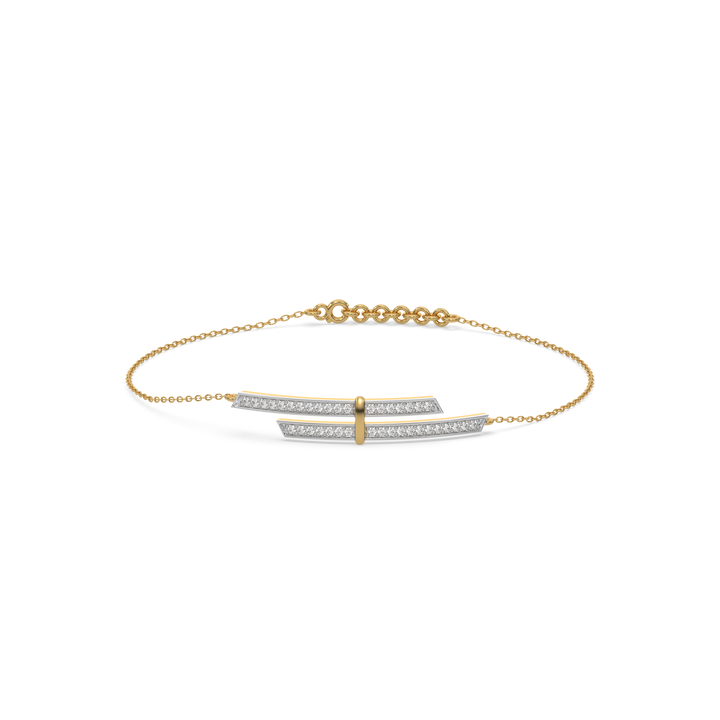 Edge of Elegance - 18kt Gold Vermeil Lab Grown Diamond Bracelet
