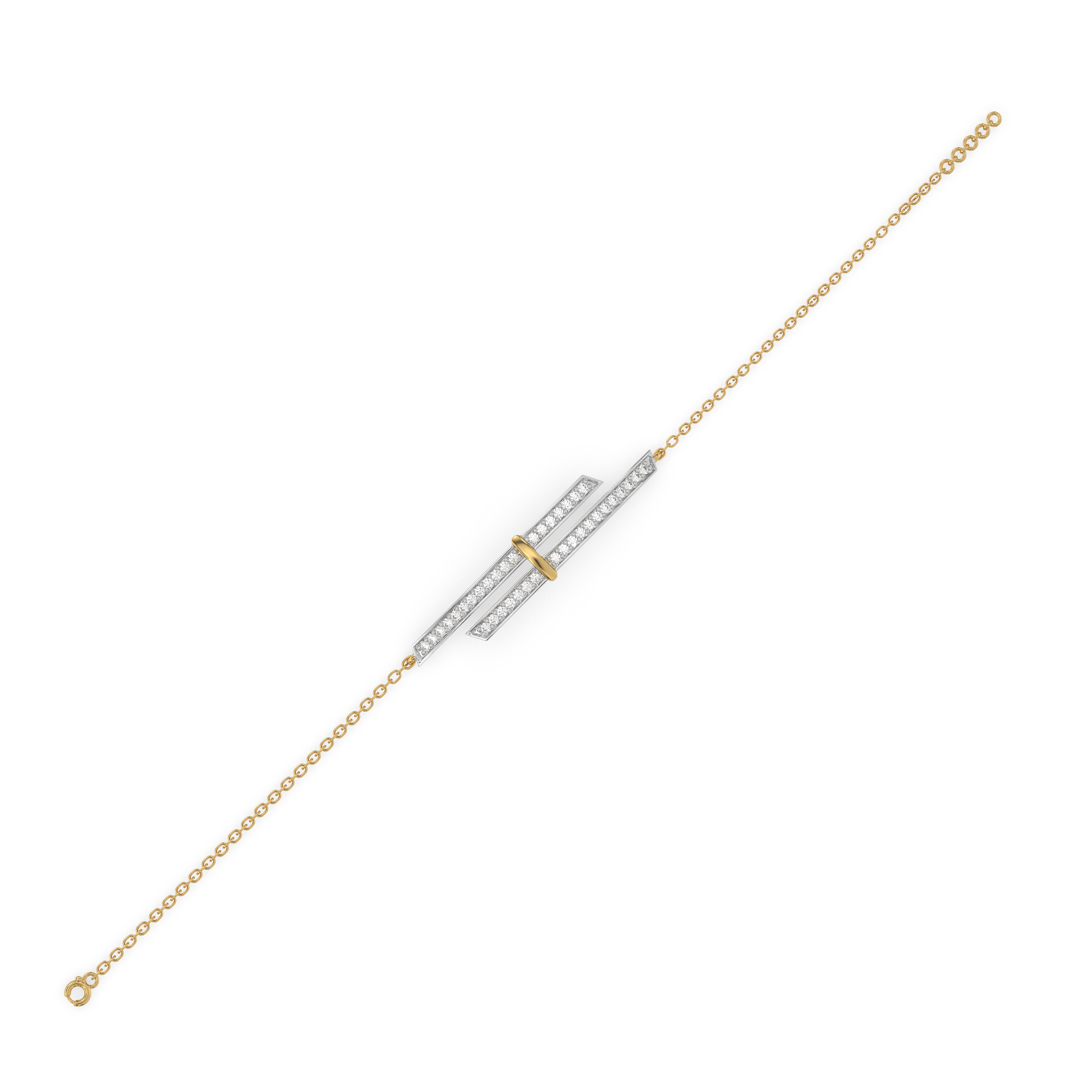 Edge of Elegance - 18kt Gold Vermeil Lab Grown Diamond Bracelet 5