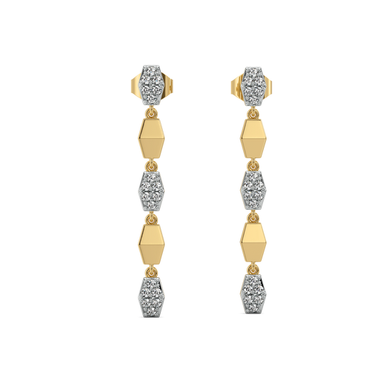 Edge of Glam - 18kt Gold Vermeil Lab Grown Diamond Drop Earrings