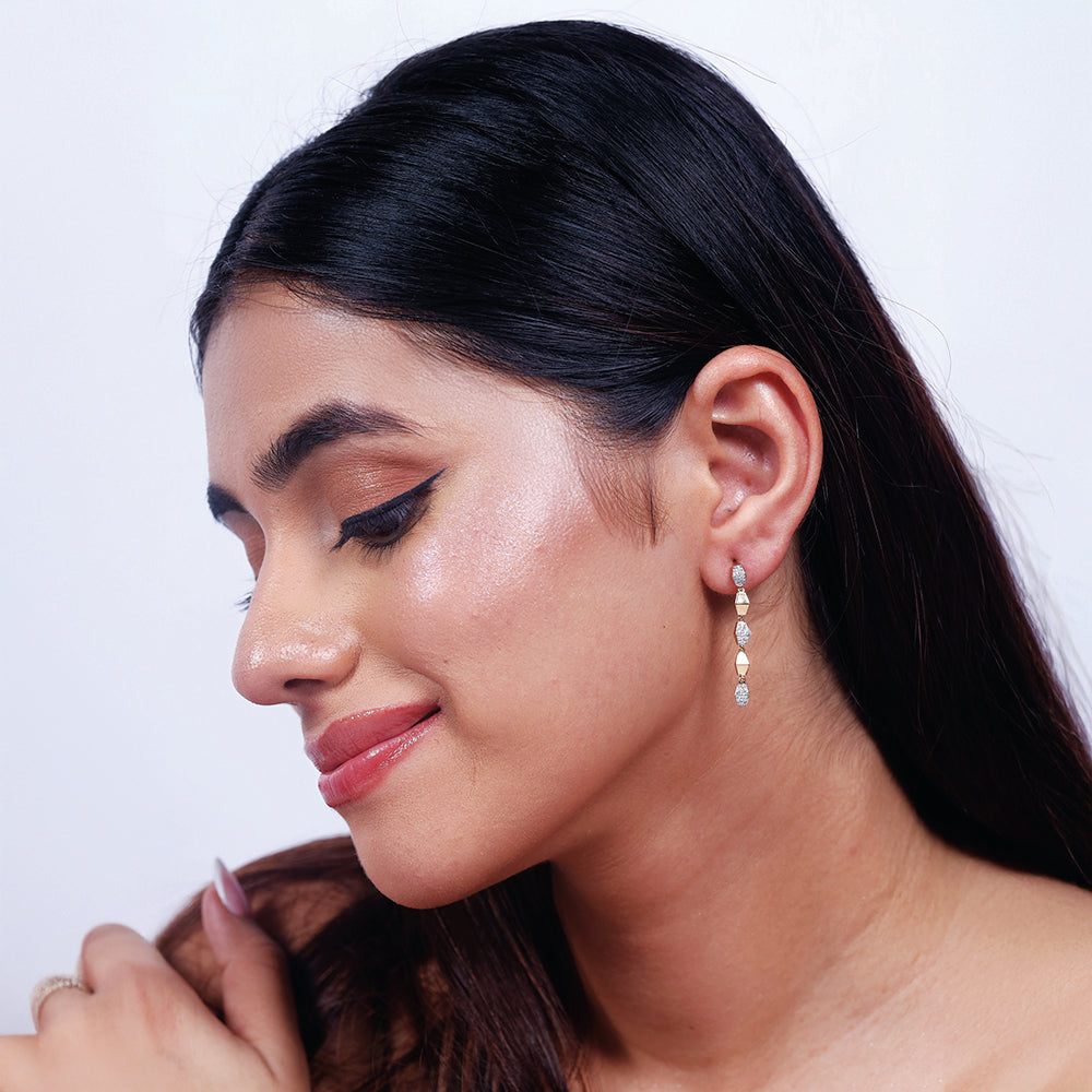 18kt Gold Vermeil Lab Grown Diamond Drop Earrings