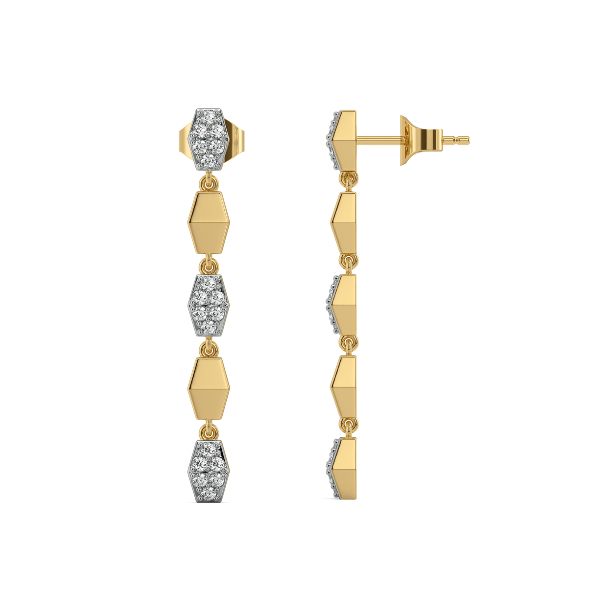 Lukson lab-grown diamond stylish drop earrings