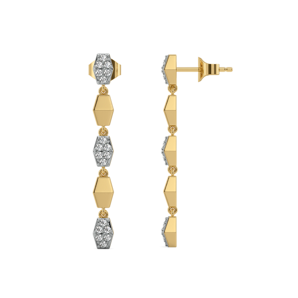 Lukson lab-grown diamond stylish drop earrings