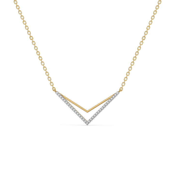 Edgy Dazzle - 18kt Gold Vermeil Lab Grown Diamond Necklace