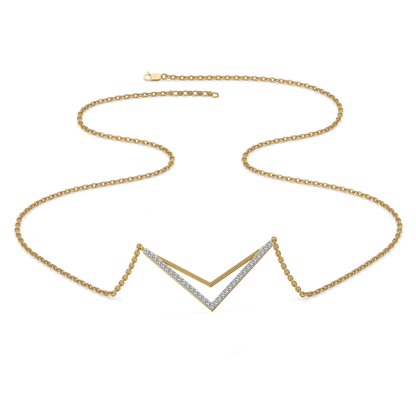 Edgy Dazzle - 18kt Gold Vermeil Lab Grown Diamond Necklace