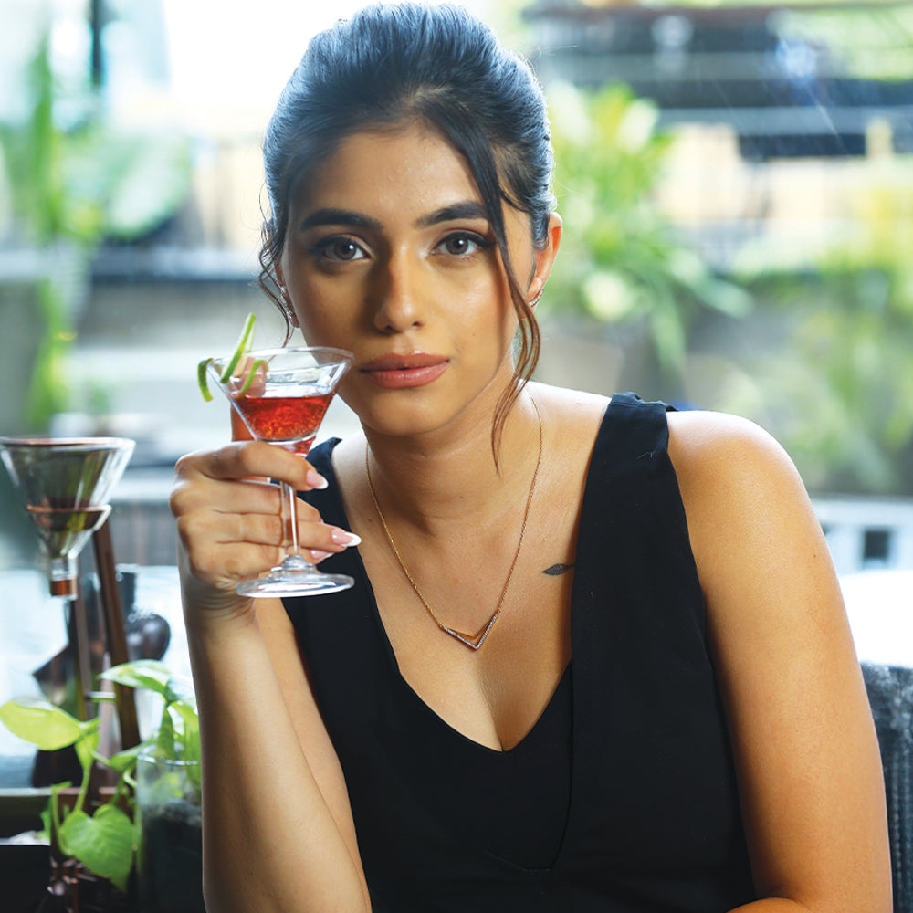 Edgy Dazzle - 18kt Gold Vermeil Lab Grown Diamond Necklace