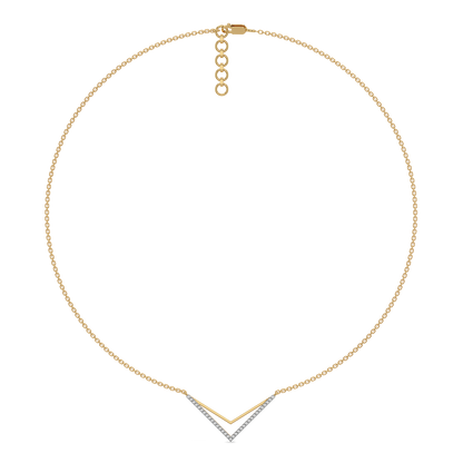 Edgy Dazzle - 18kt Gold Vermeil Lab Grown Diamond Necklace