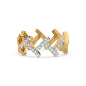 Edgy Dazzle - Lab Diamond Cocktail Ring