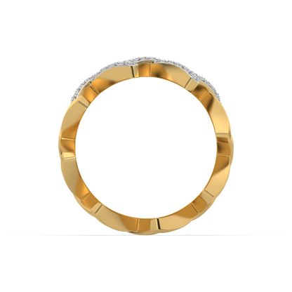 Edgy Dazzle Cocktail Ring-18kt Gold Vermeil Lab Grown Diamond Ring