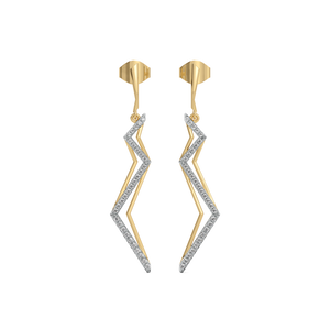 Edgy Dazzle Drops - Lab Diamond Earrings