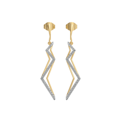 Edgy Dazzle Drops - Lab Diamond Earrings