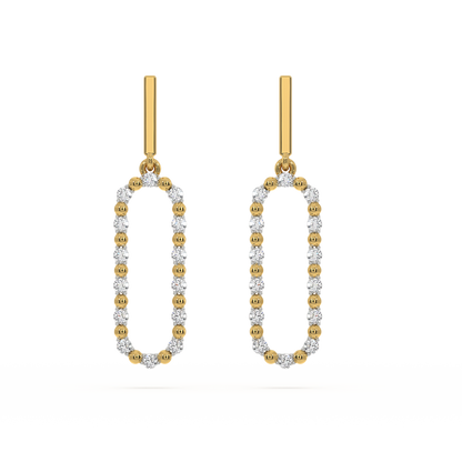 Elegant Drops - 18kt Gold Vermeil Lab Grown Diamond Earrings