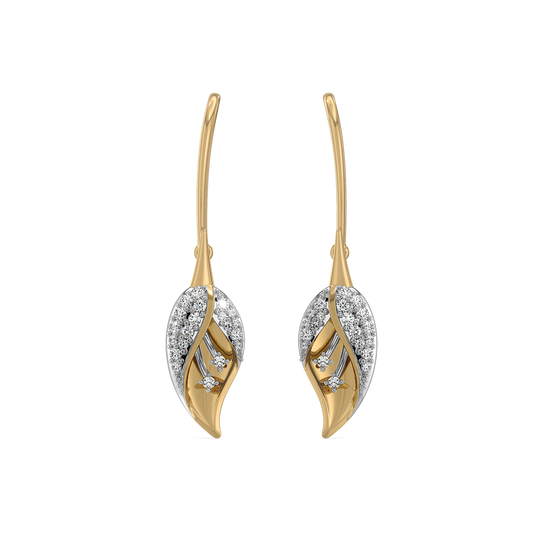 Enchanted Bud Drops - 18kt Gold Vermeil Lab Grown diamond Earrings