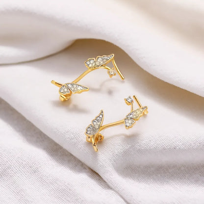 Enchanted Butterfly Cuffs - 18kt Gold Vermeil Lab Grown Diamond Earrings